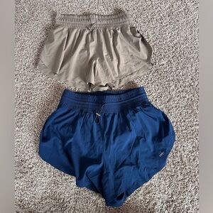 Abercrombie & Fitch YPB Navy Blue Shorts and Tan shorts
